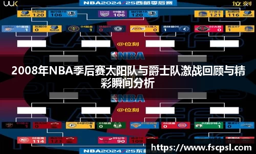 k82008年NBA季后赛太阳队与爵士队激战回顾与精彩瞬间分析
